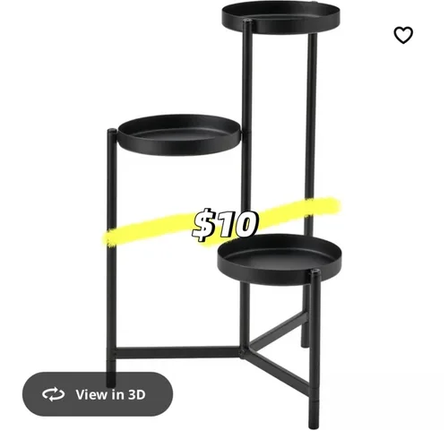 IKEA Olivblad Plant Stand - Black