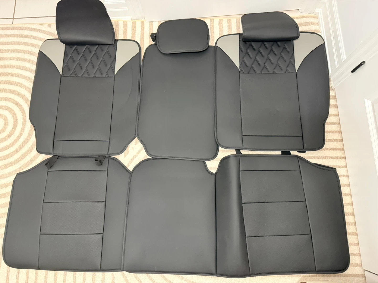 FEINEPRO Toyota Tundra Seat Covers 2007–2021 — Black/Grey — NEW - photo 3
