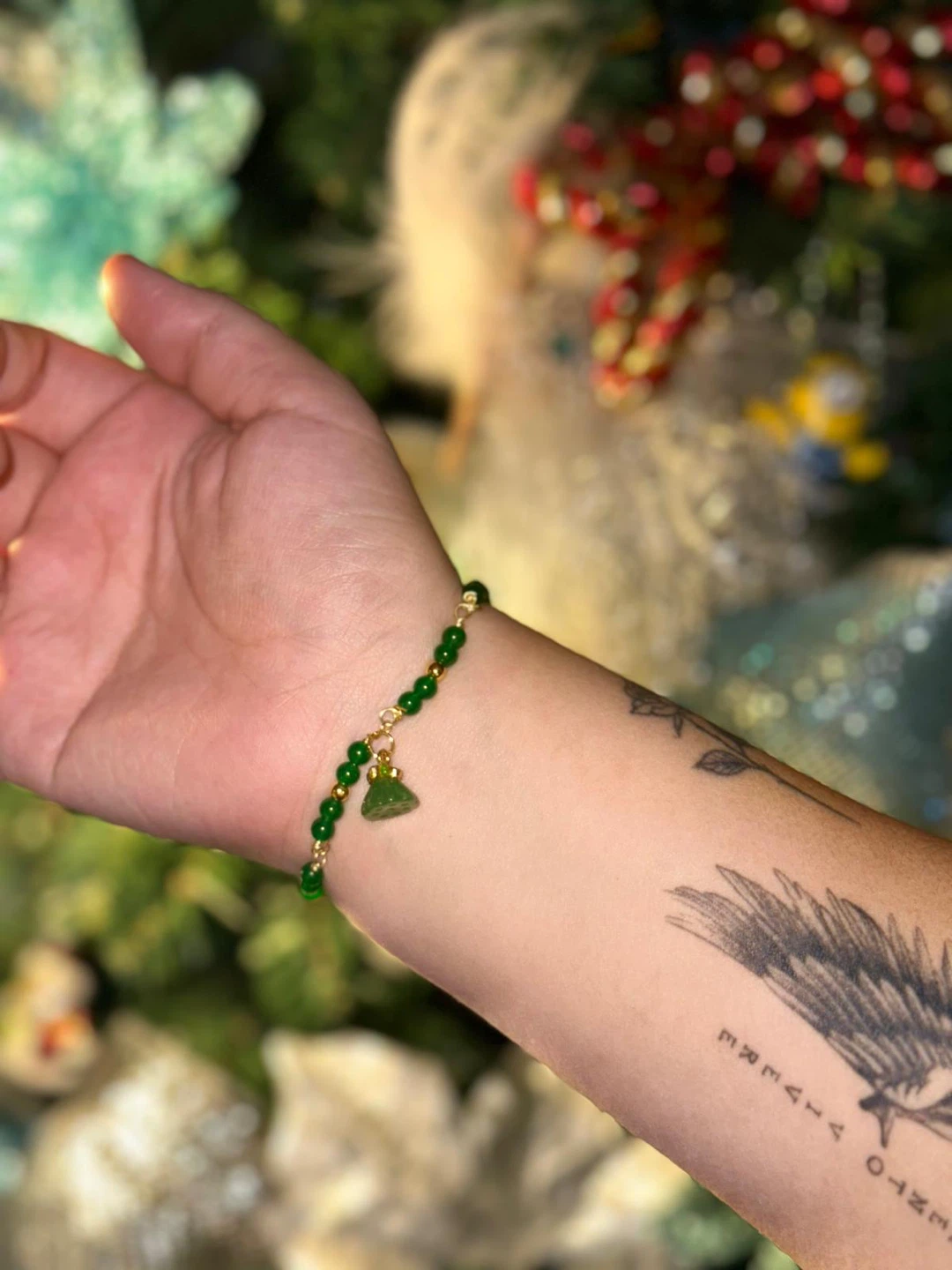 Green Beaded Bracelet