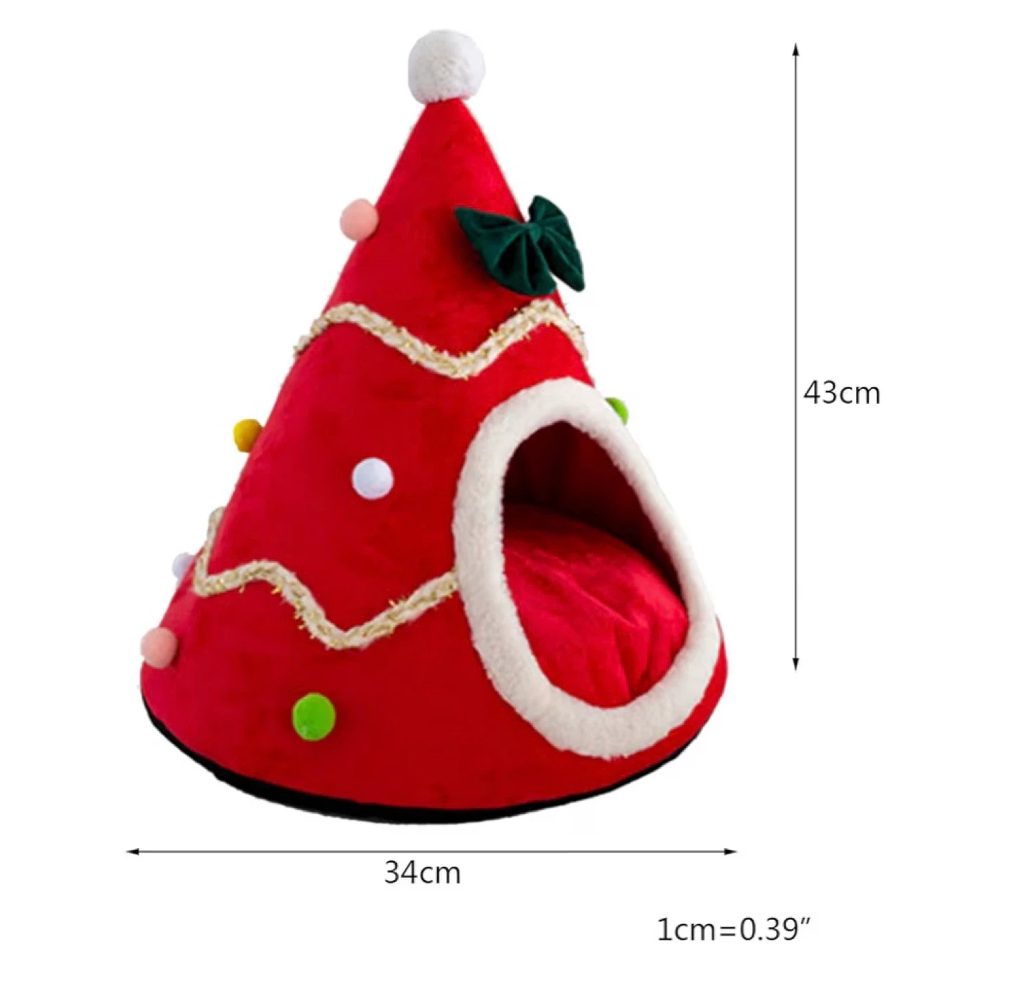 Christmas Tree Cat Bed - Green - photo 3