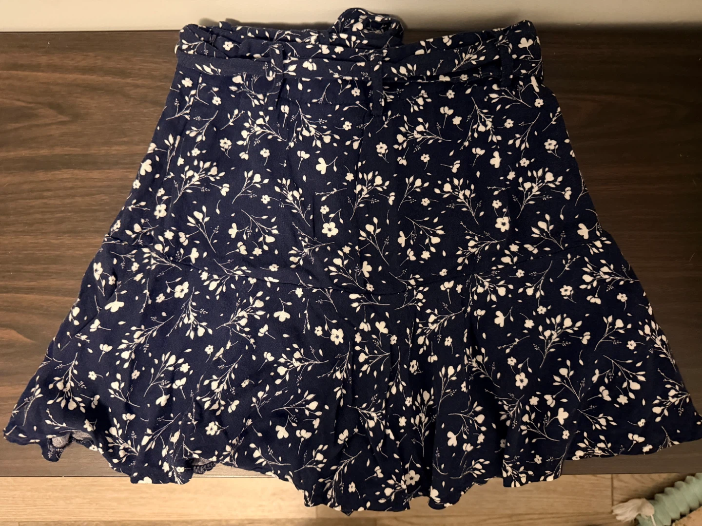 Floral Print Skirt - Navy Blue - photo 2
