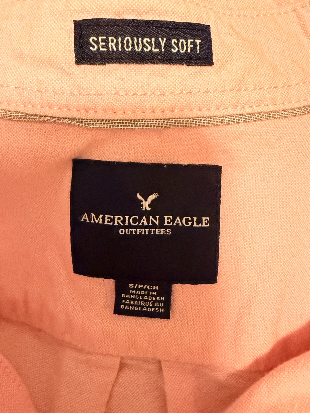 American Eagle Pink Short Sleeve Shirt, Size S - photo 3