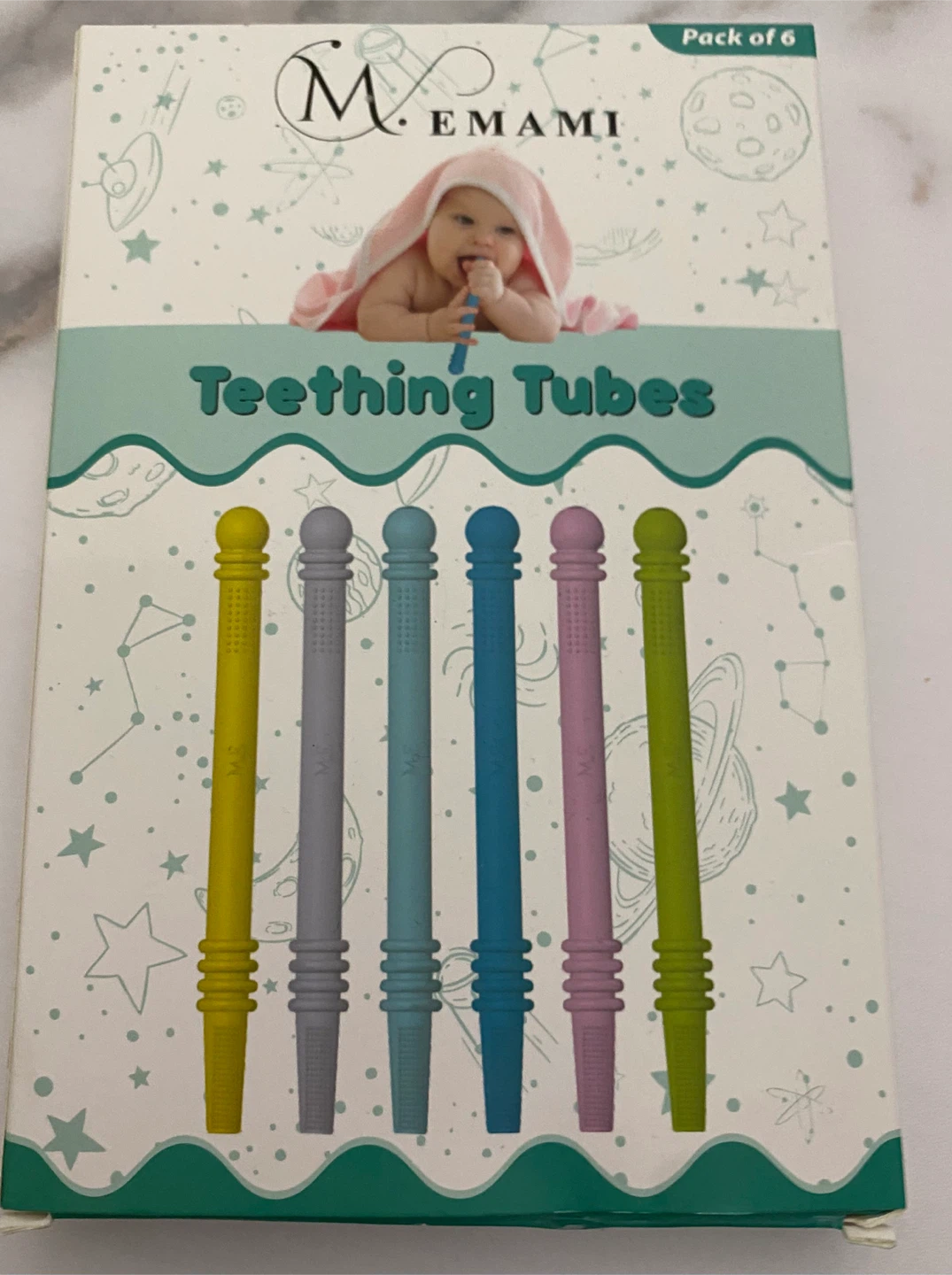New Teething Tubes - Pack of 6