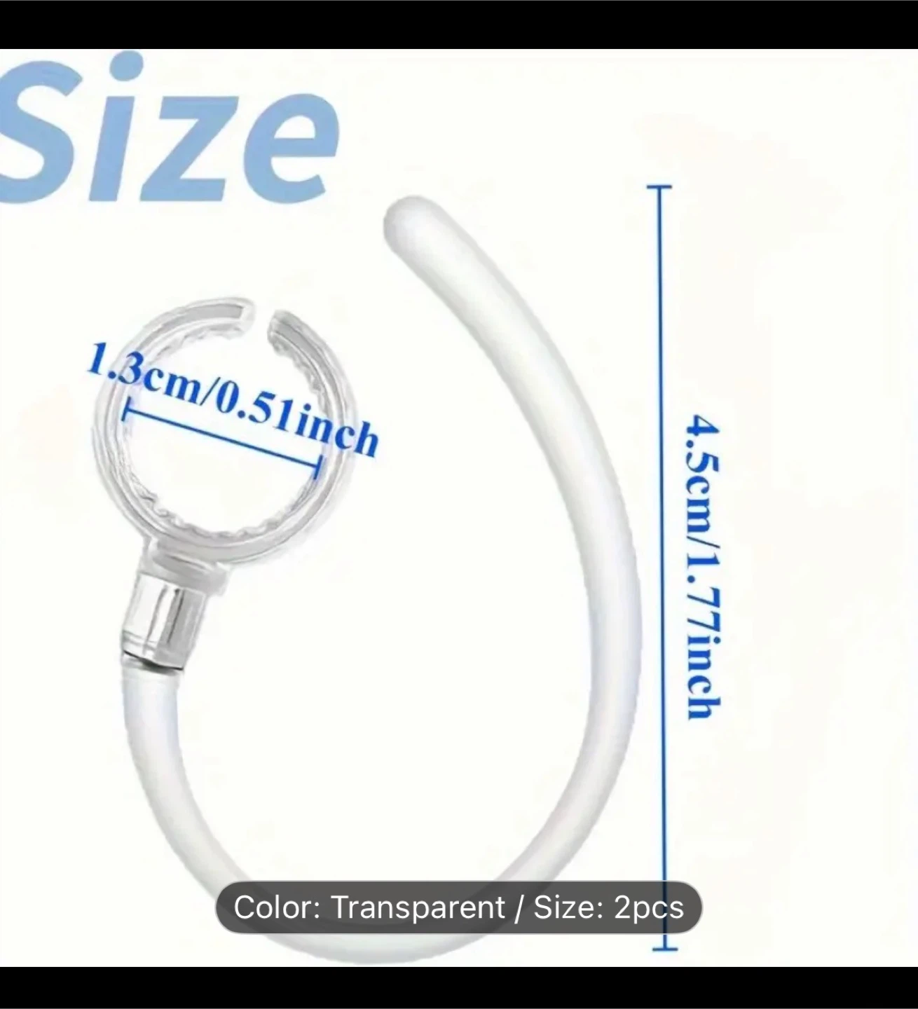 2pcs Ear Clip Holder for Wireless Earphones - Transparent - photo 4