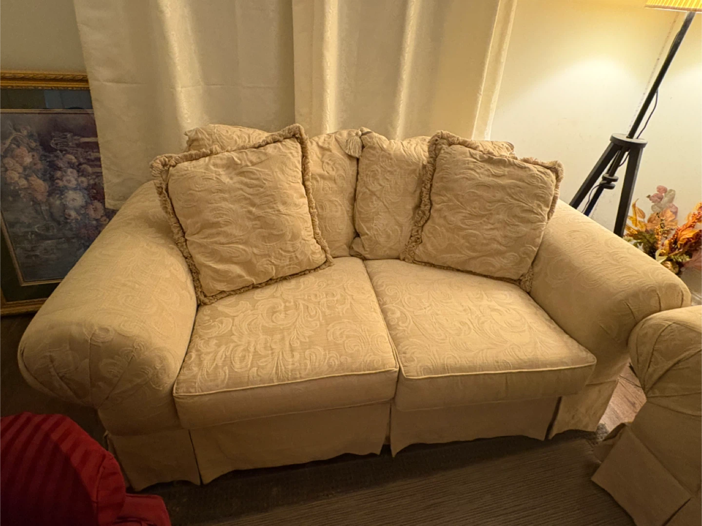 Floral Patterned Loveseat Sofa - photo 2