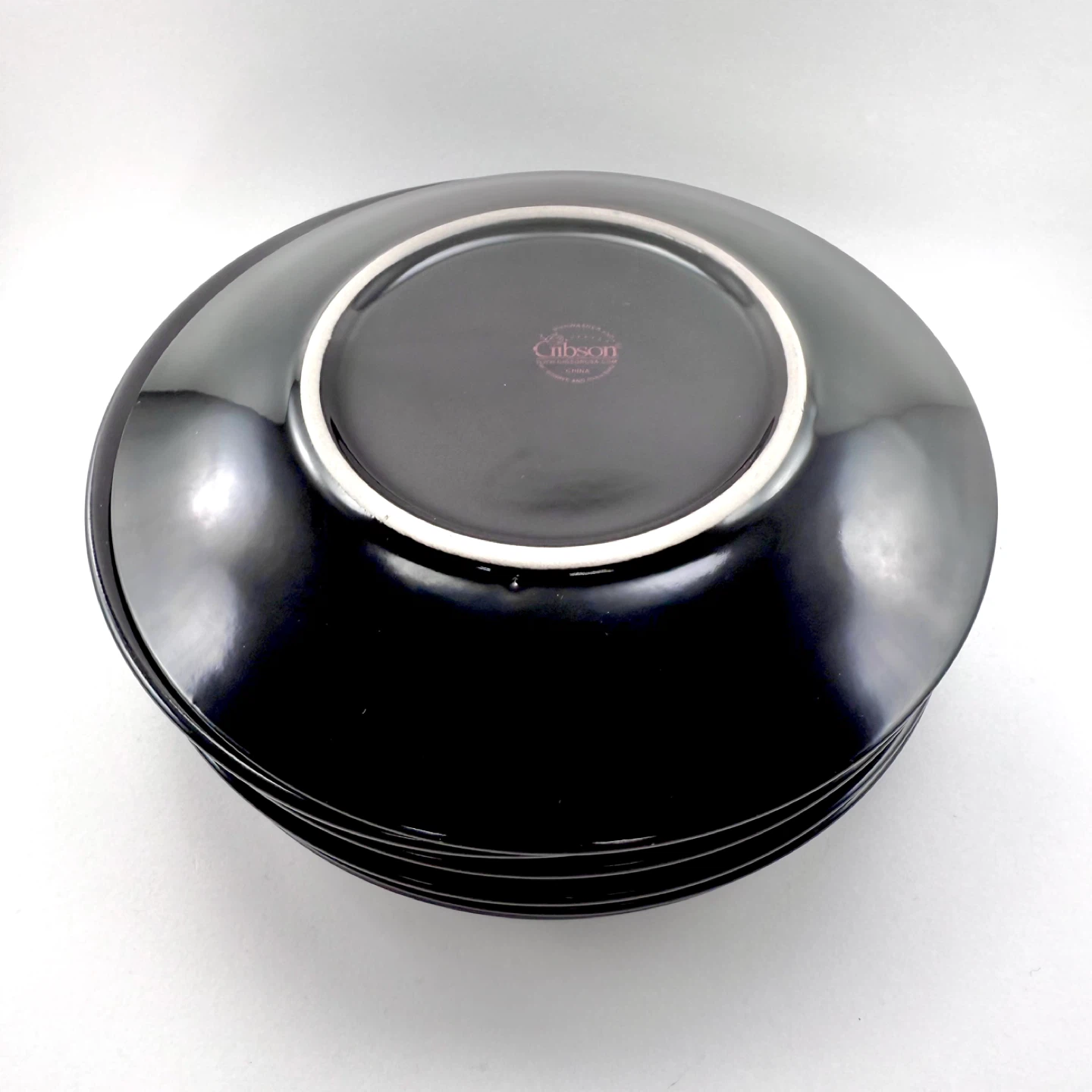 Set of 6 Gibson black dessert plates - photo 3