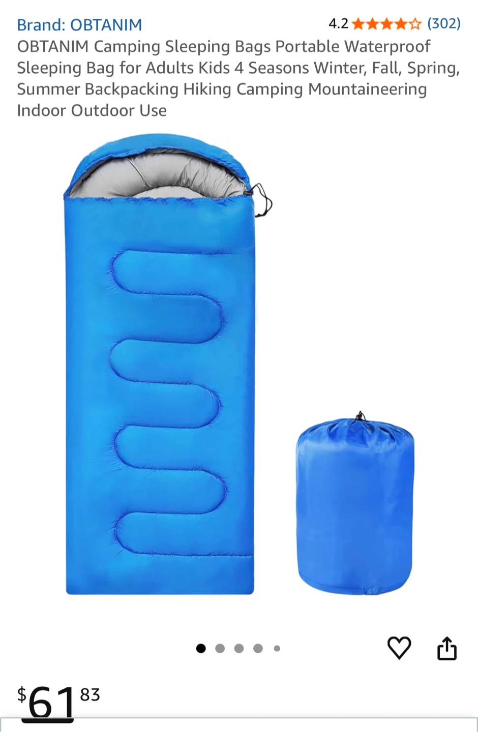 OBTANIM Camping Sleeping Bag - PINK - photo 2