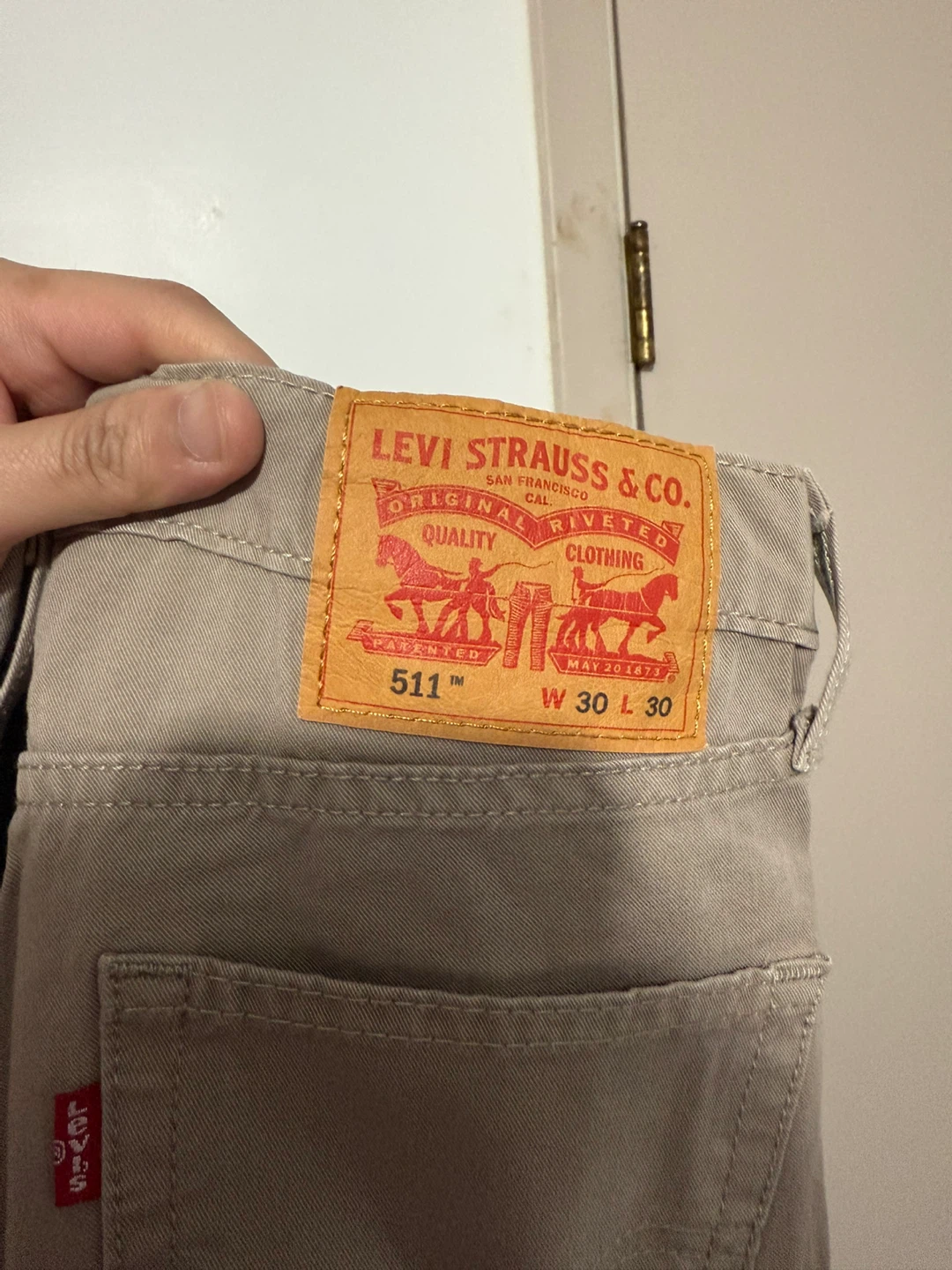 Levi's 511 Beige Pants W30 L30 - photo 2