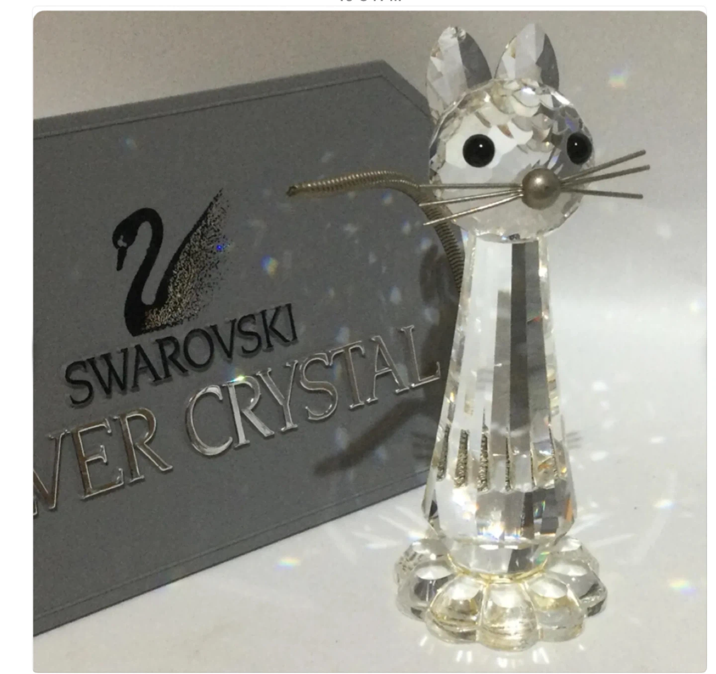 Beautiful Crystal Swarovski Cat Figurine