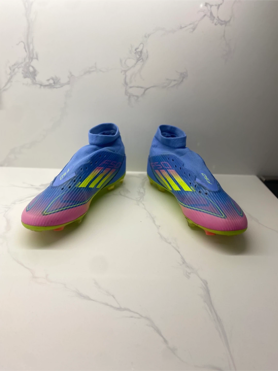 Adidas F50 Soccer Cleats - Blue, Pink, Yellow - photo 5