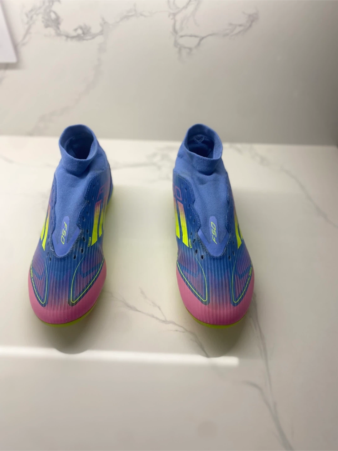 Adidas F50 Soccer Cleats - Blue, Pink, Yellow - photo 3
