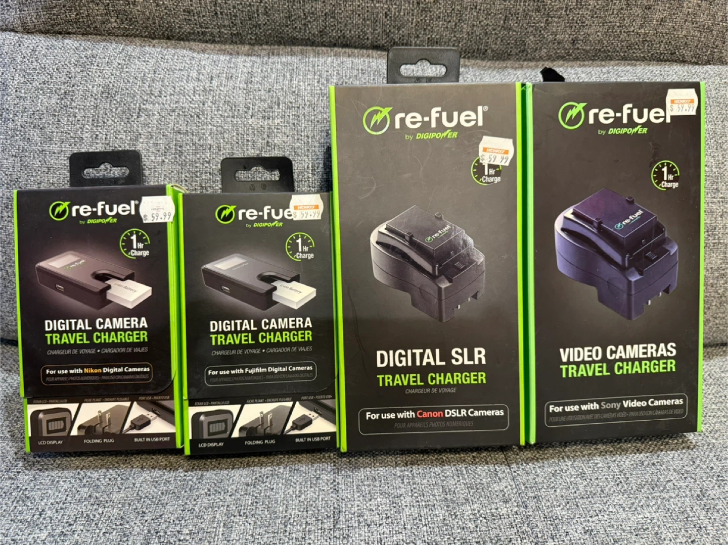 Re-fuel Camera/SLR/Video Travel Charger