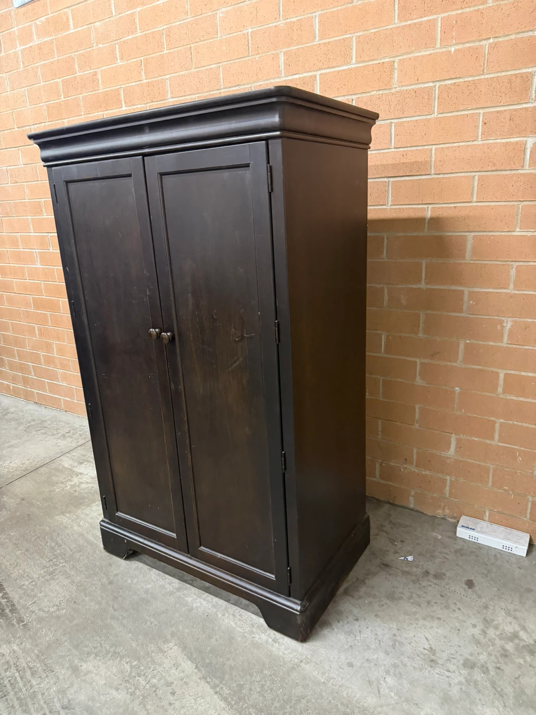 Dark Brown Wardrobe Cabinet with shelves - photo 5