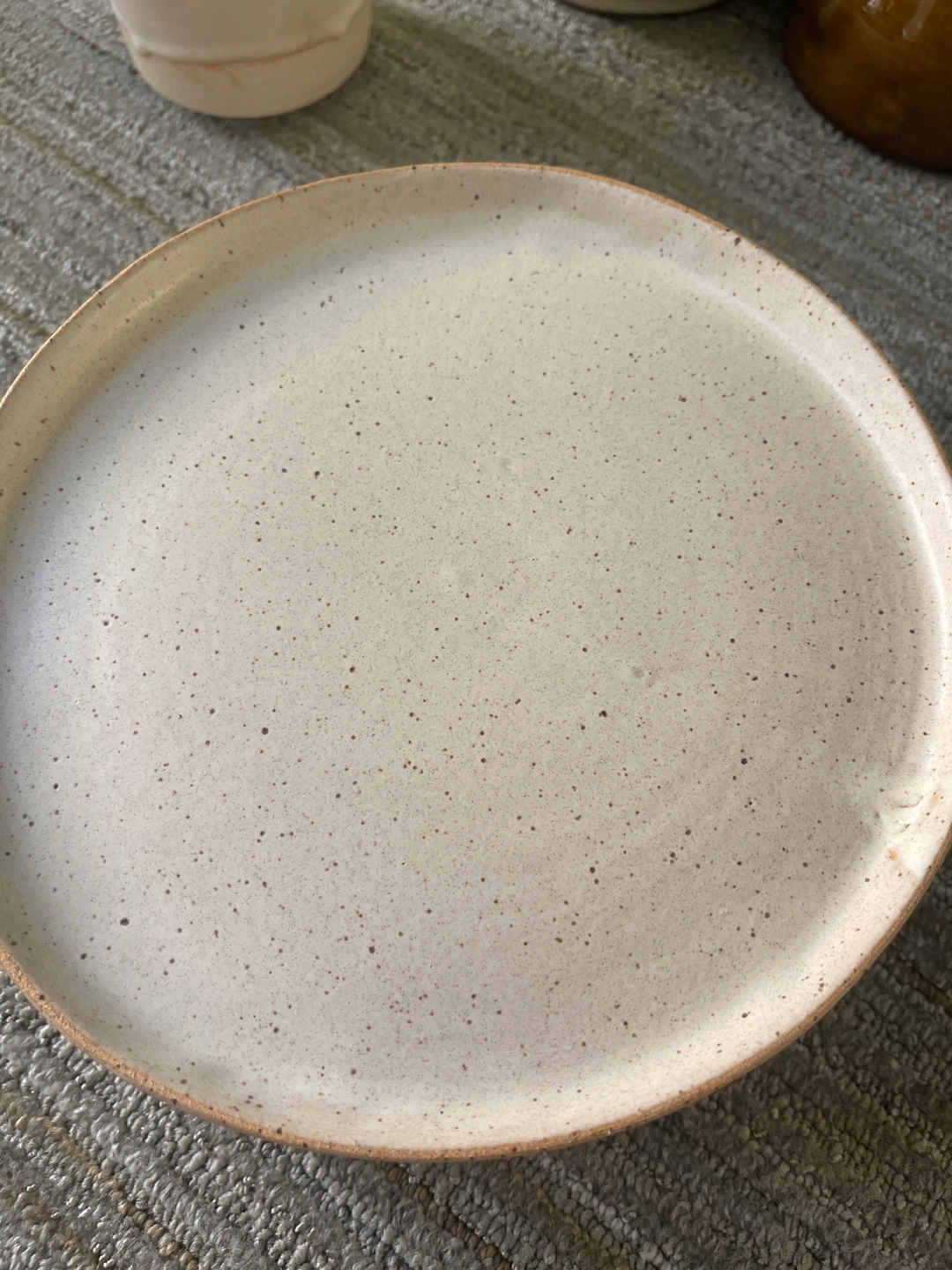 Set of 6 Speckled Ceramic Dinner Plates (Handmade) - photo 2