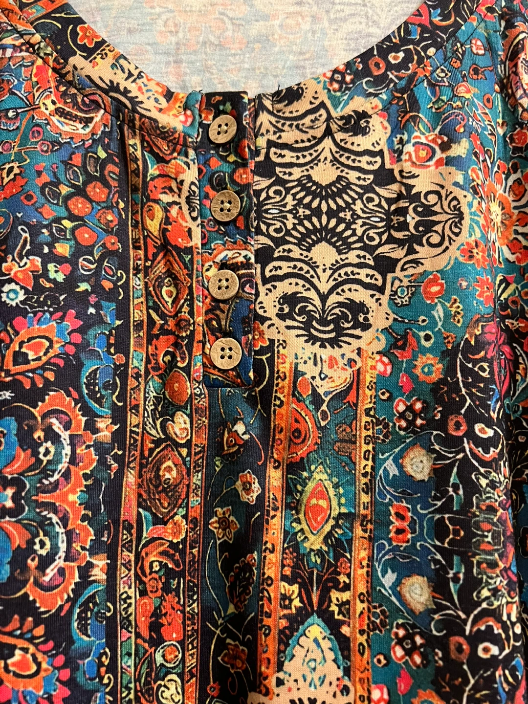 Colorful Patterned Long Sleeve Top~XL 🧡 - photo 2