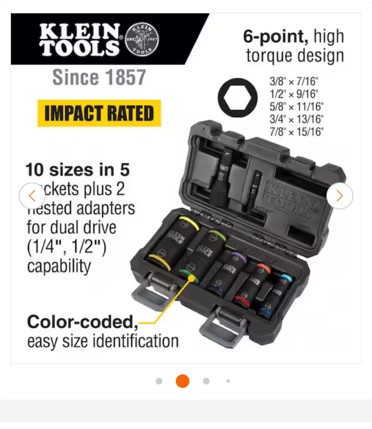 Klein Tools Impact Socket Set - photo 2