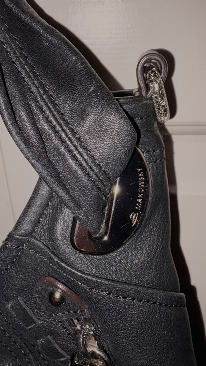 M. Makowsky Black Genuine Soft Leather Hobo Bag - photo 5