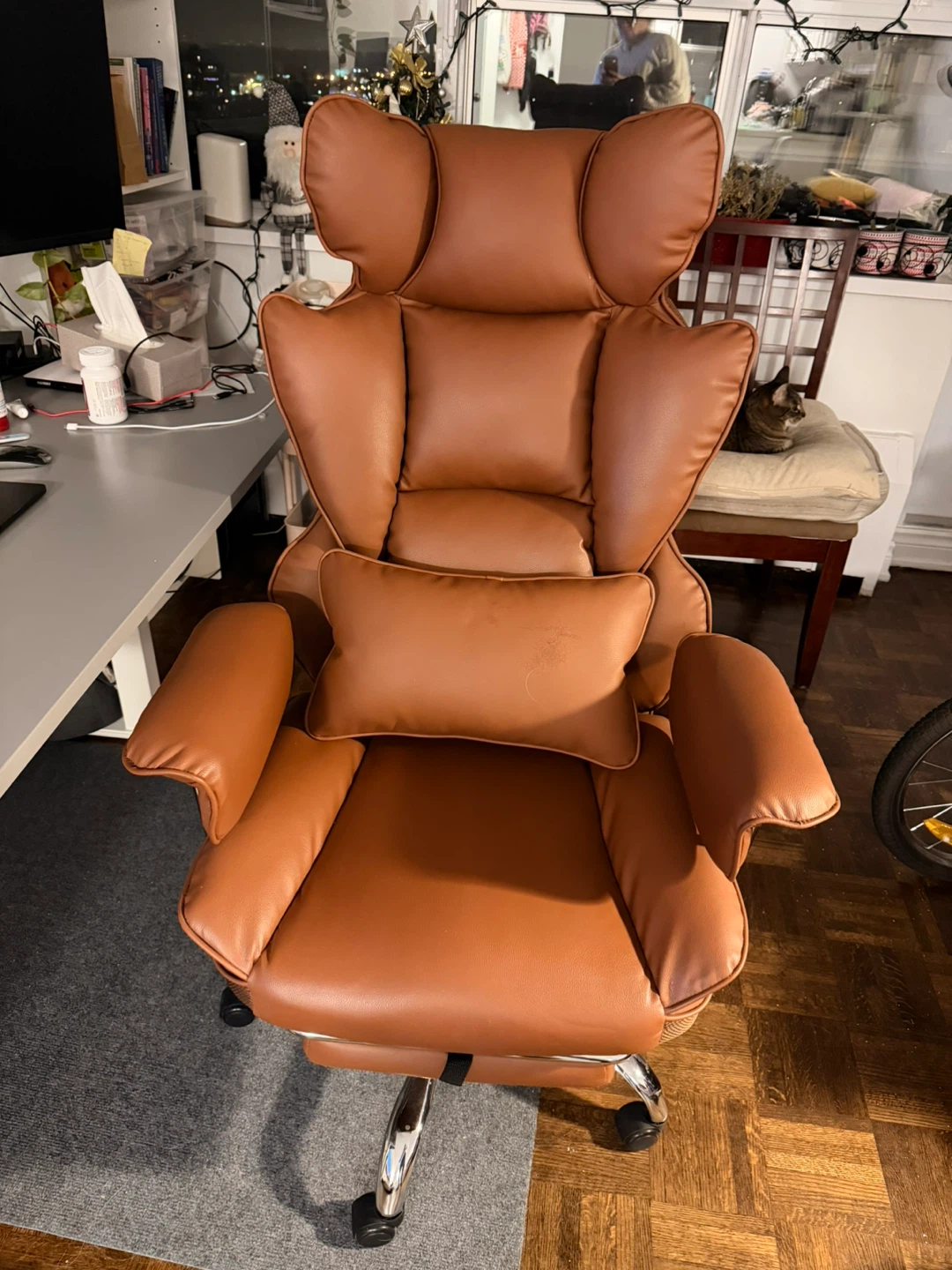 Brown Leather Executive Office Chair