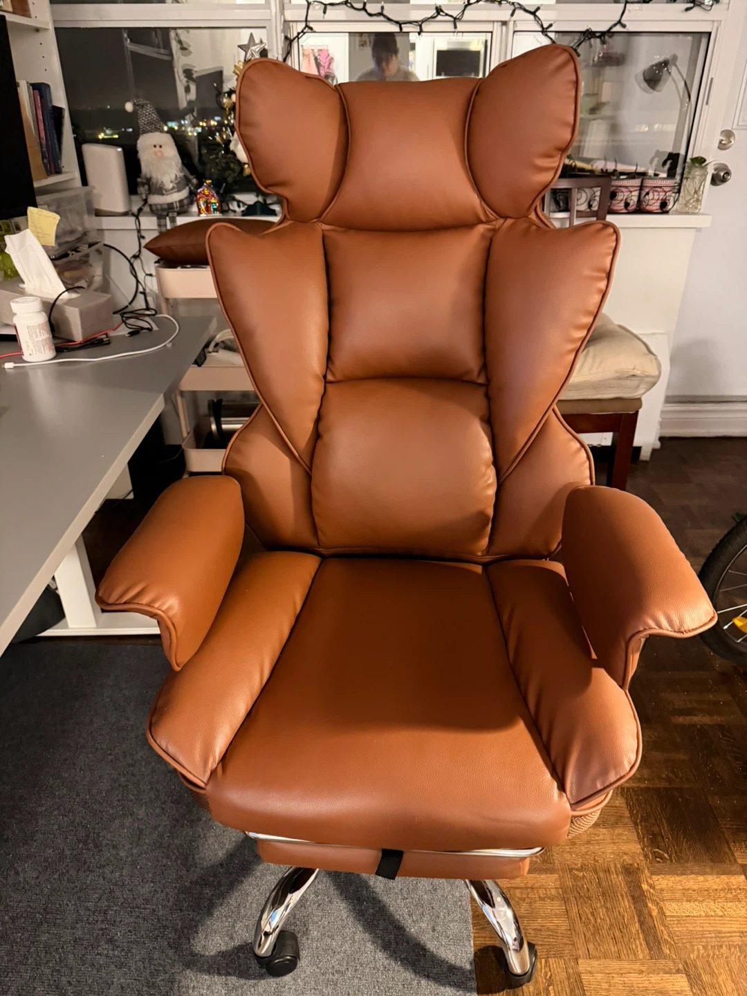 Brown Leather Executive Office Chair - photo 2