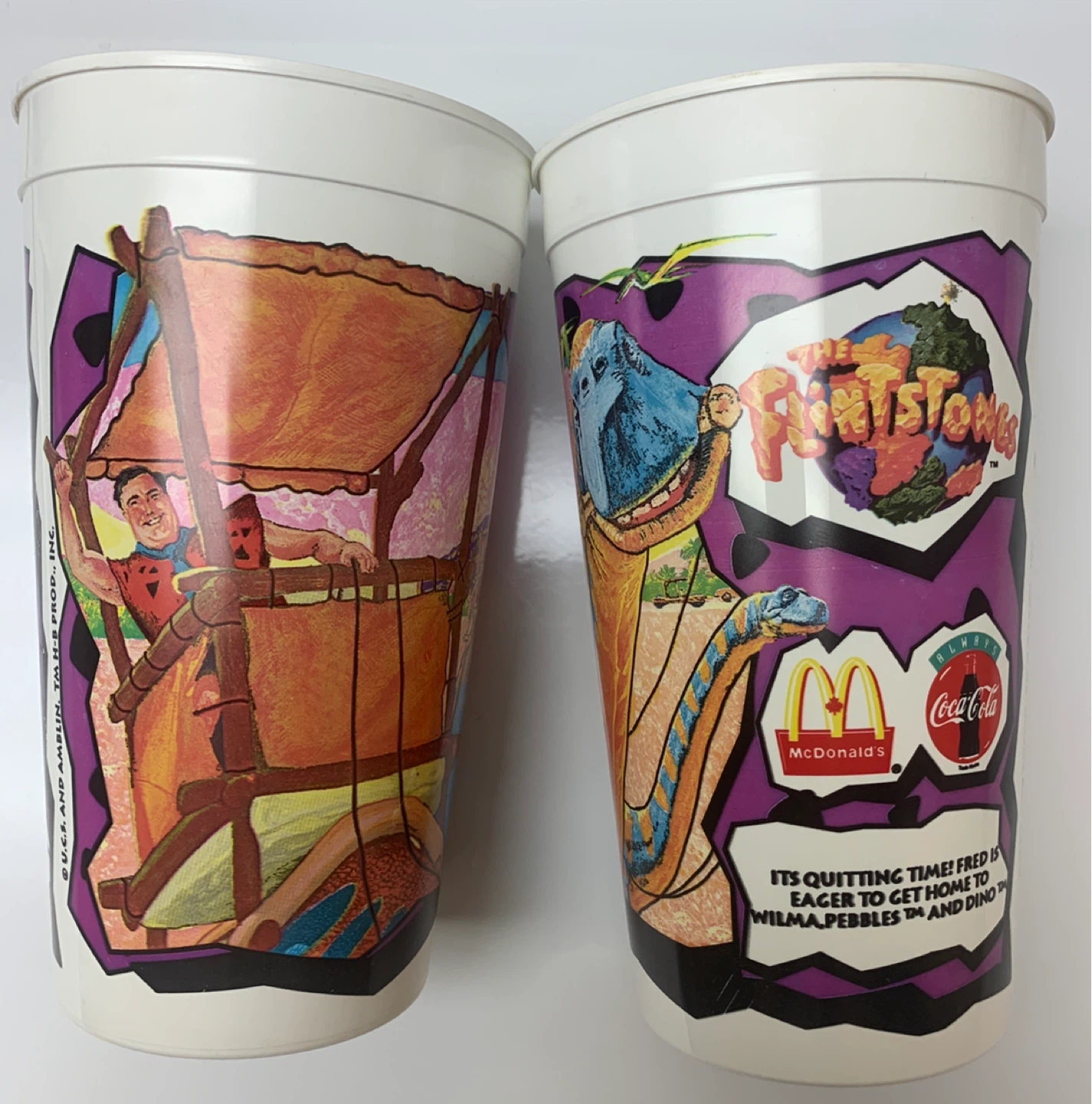 Vintage McDonald's Batman & Flintstones Cups - photo 2
