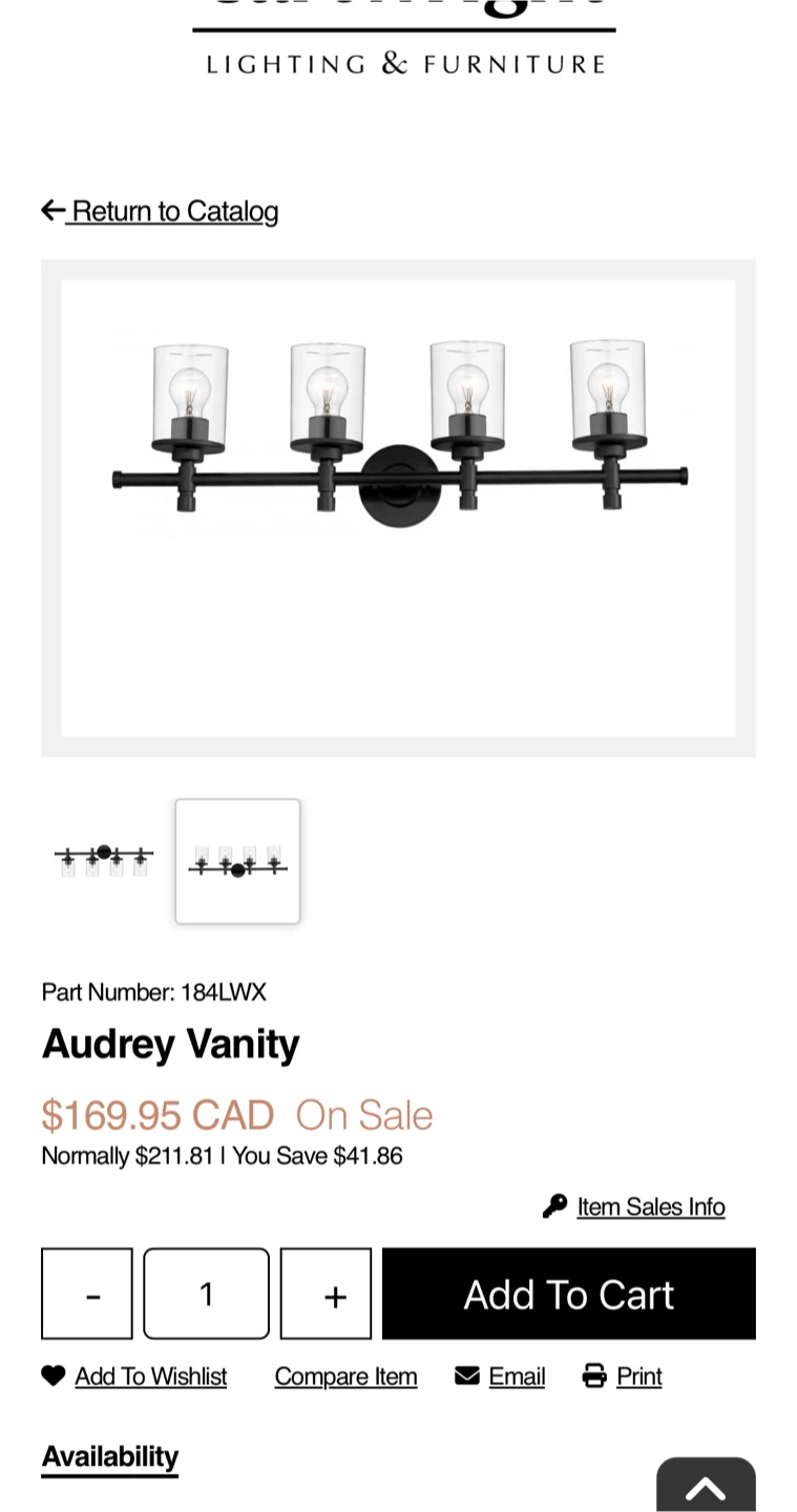 Canarm Audrey 4-Light Vanity Fixture - photo 4
