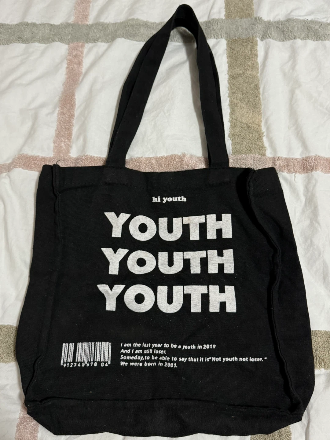 Youth Black Tote Bag