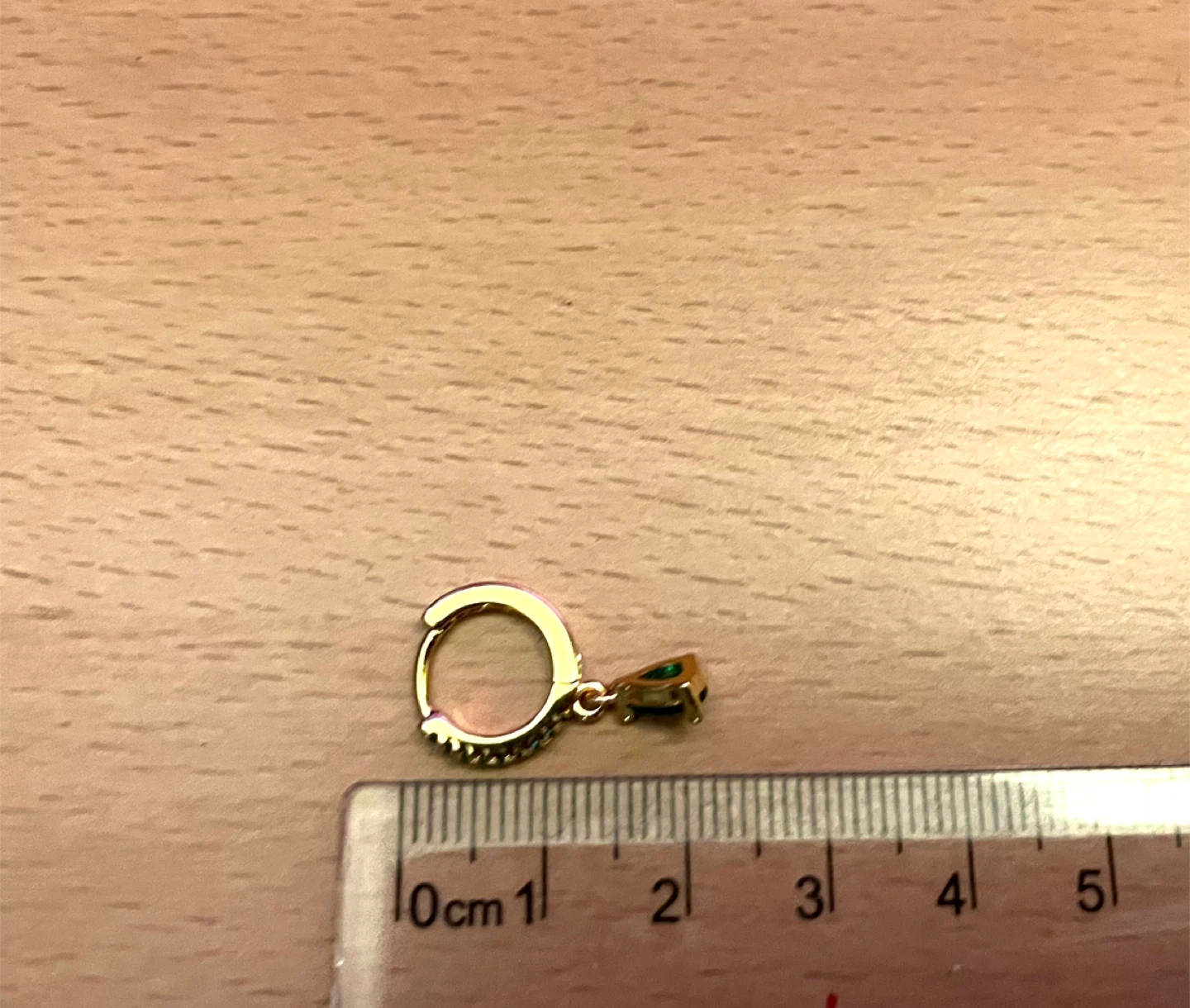 Gold plated Emerald  inspired Drop Earrings - photo 3