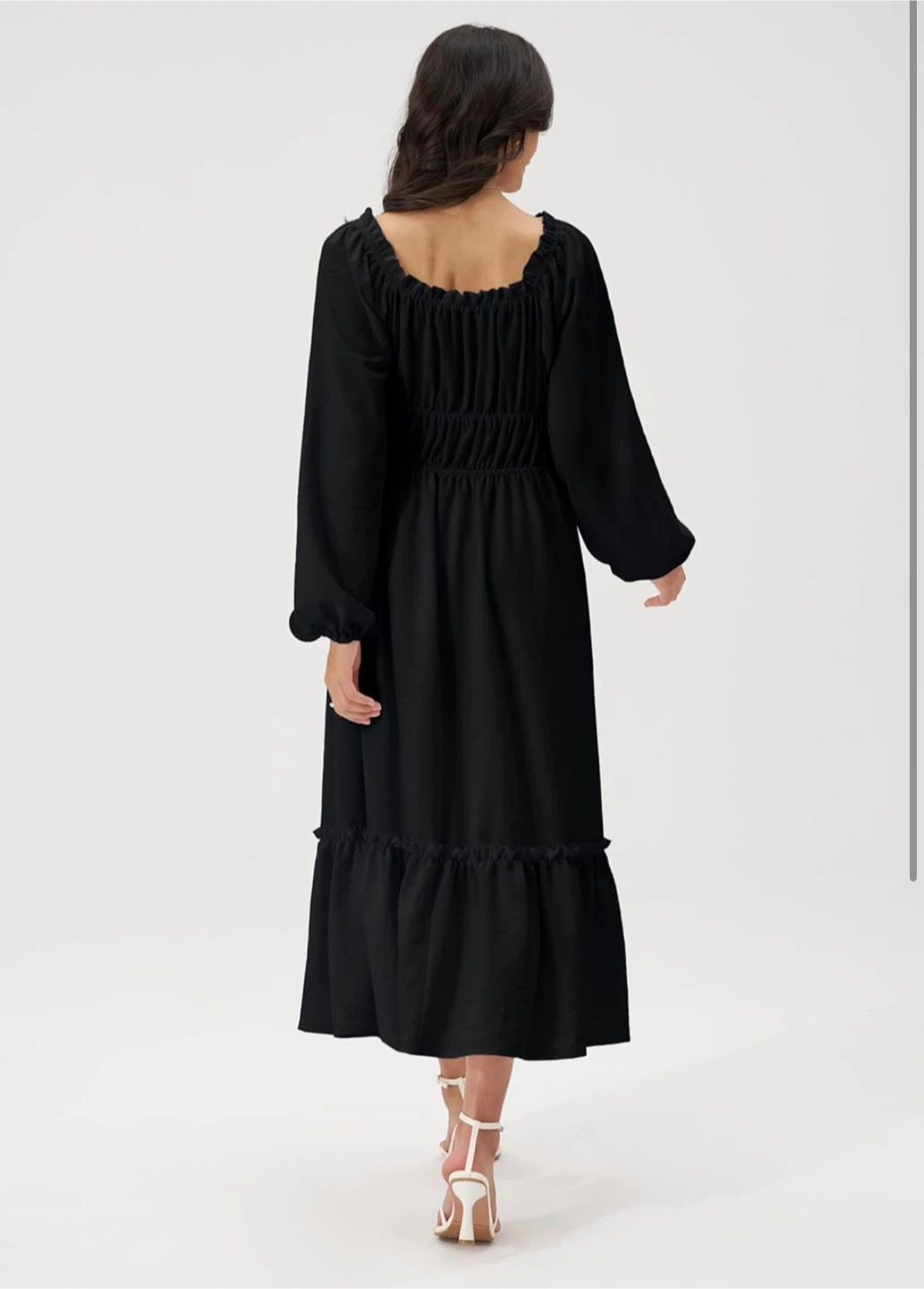 NEW! Anniente Black Long Sleeve Boho Maxi Dress with Pockets - photo 2