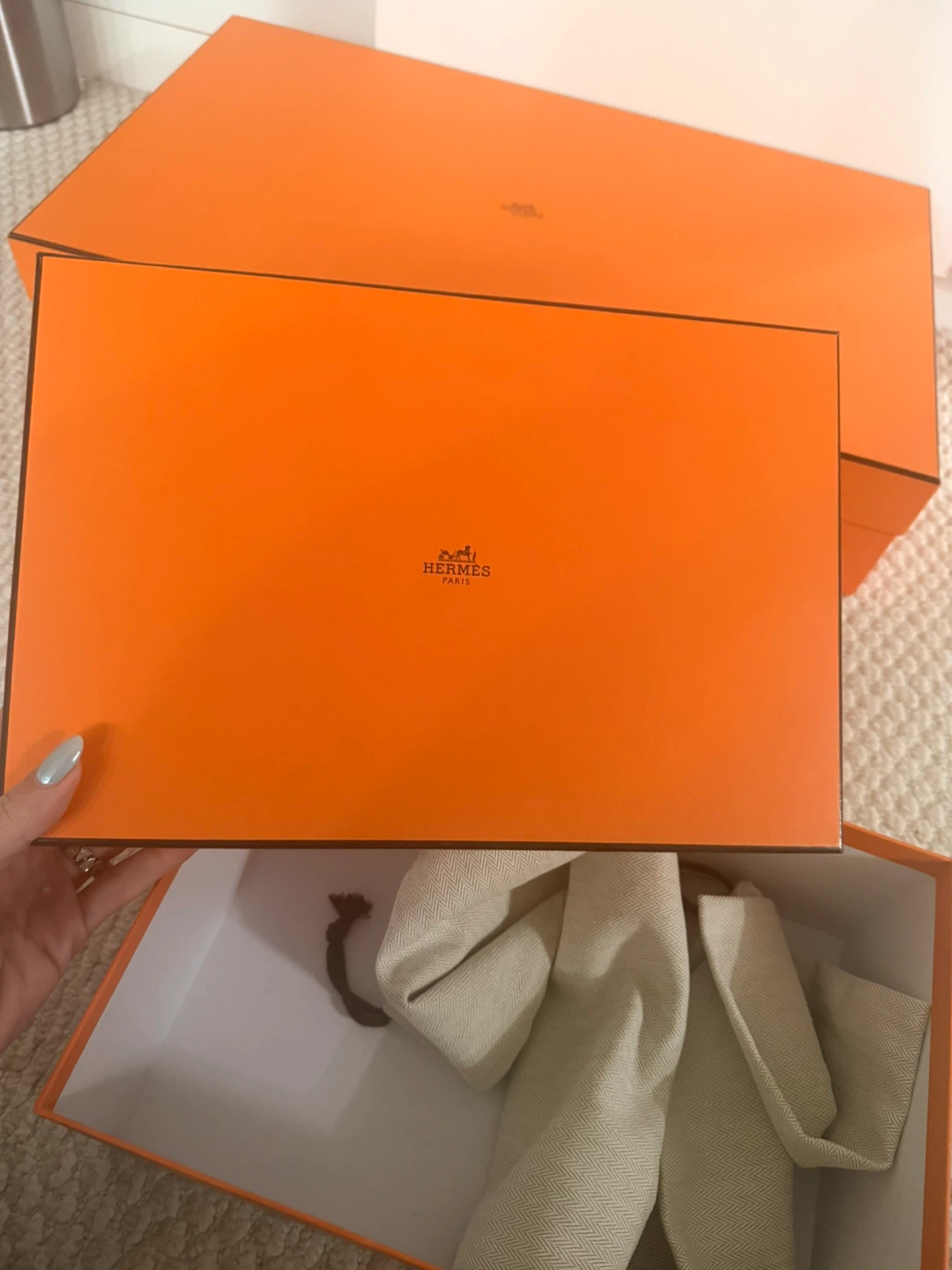 Hermès Orange Empty Shoe Box - photo 2