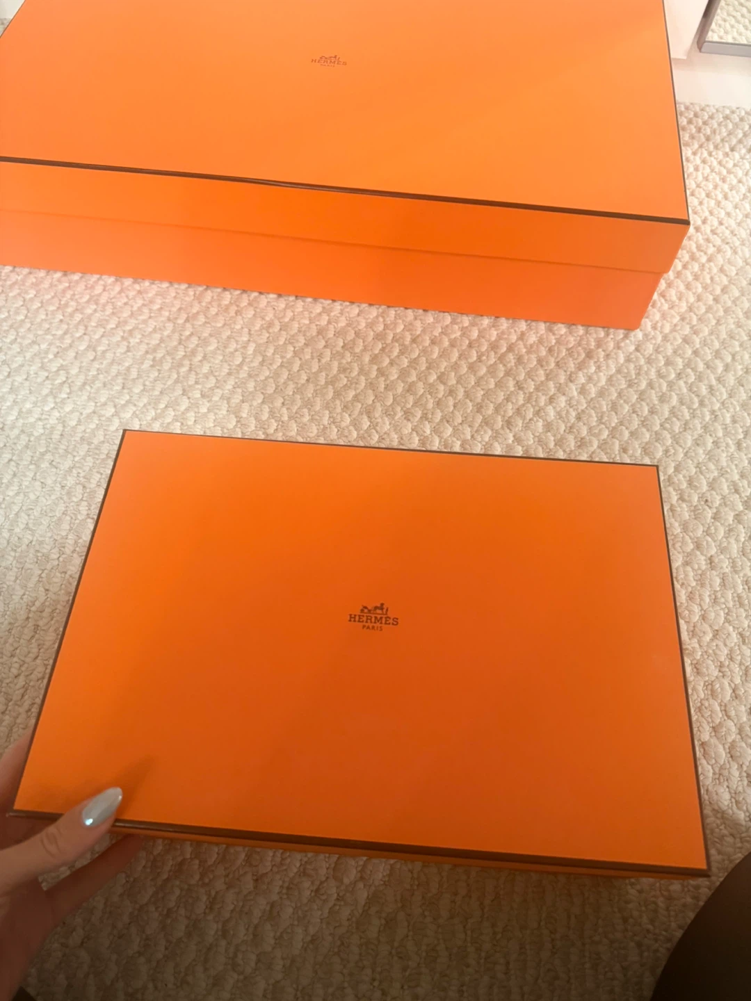 Hermès Orange Empty Shoe Box