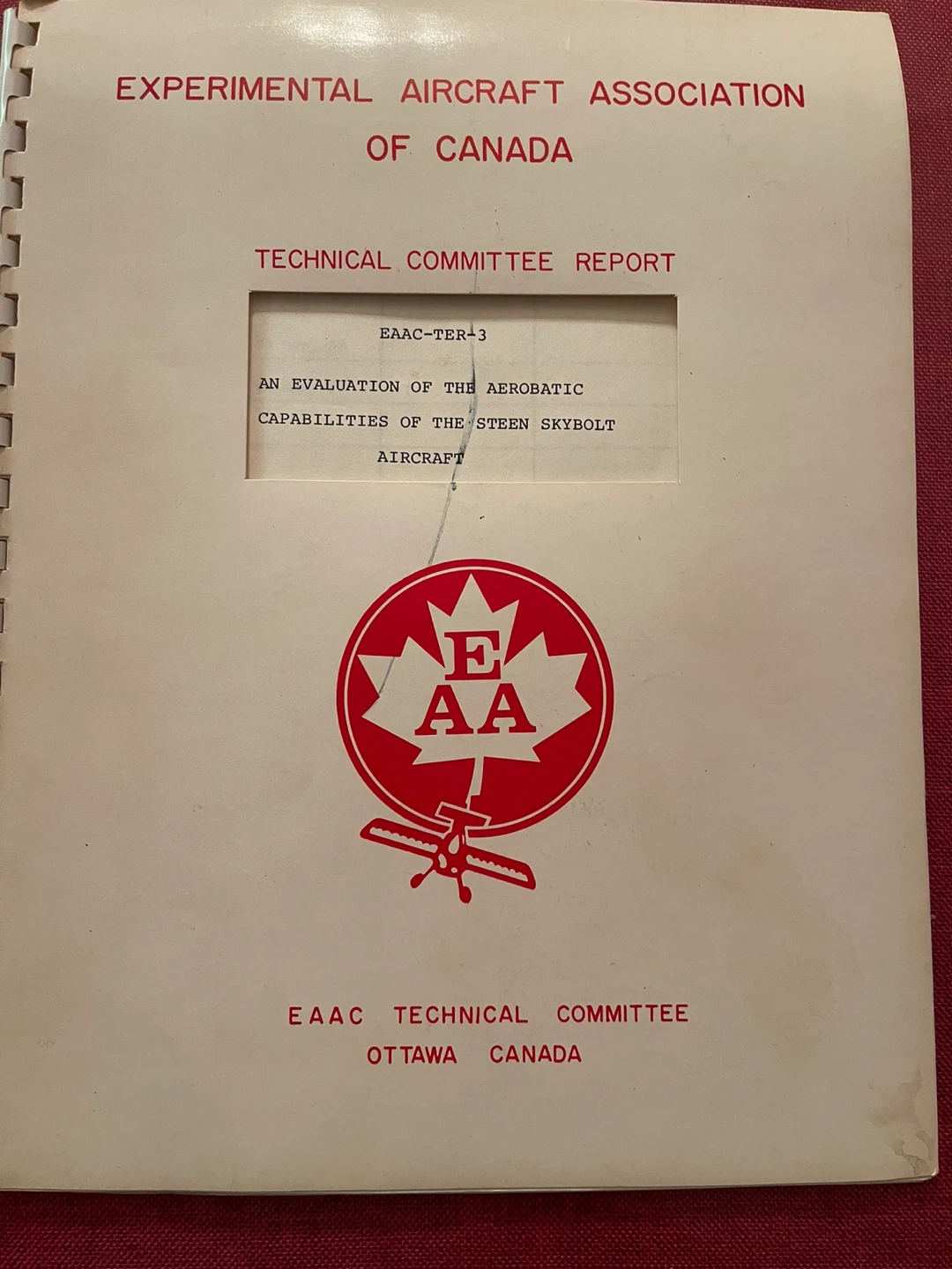 EAA Technical Committee Report