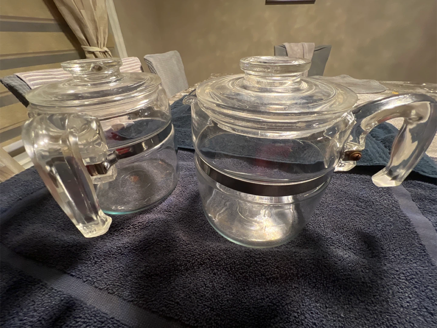 Vintage Clear Glass Coffee Percolator