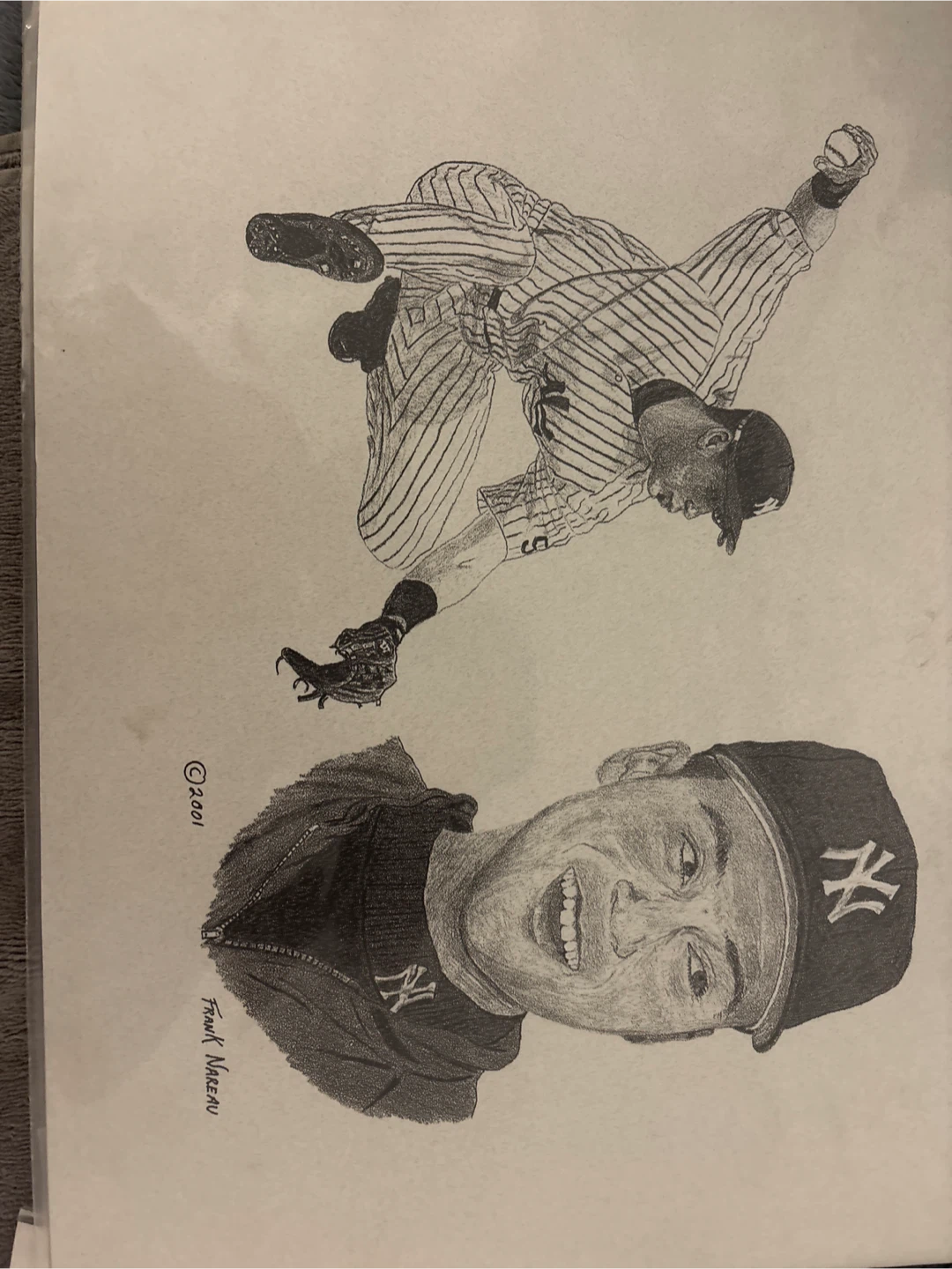 Baseball portrait drawing from Frank Nareau - photo 3