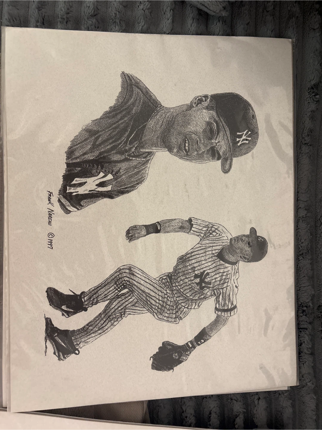 Baseball portrait drawing from Frank Nareau - photo 2