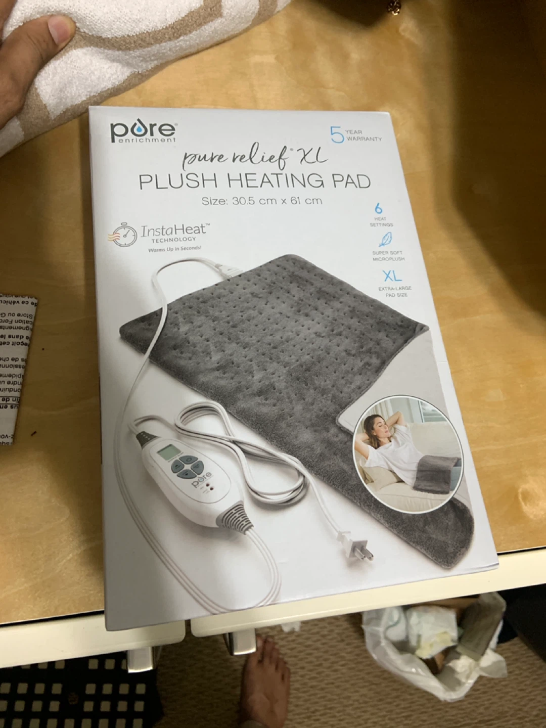 Pure Enrichment Plush Relief XL Heating Pad