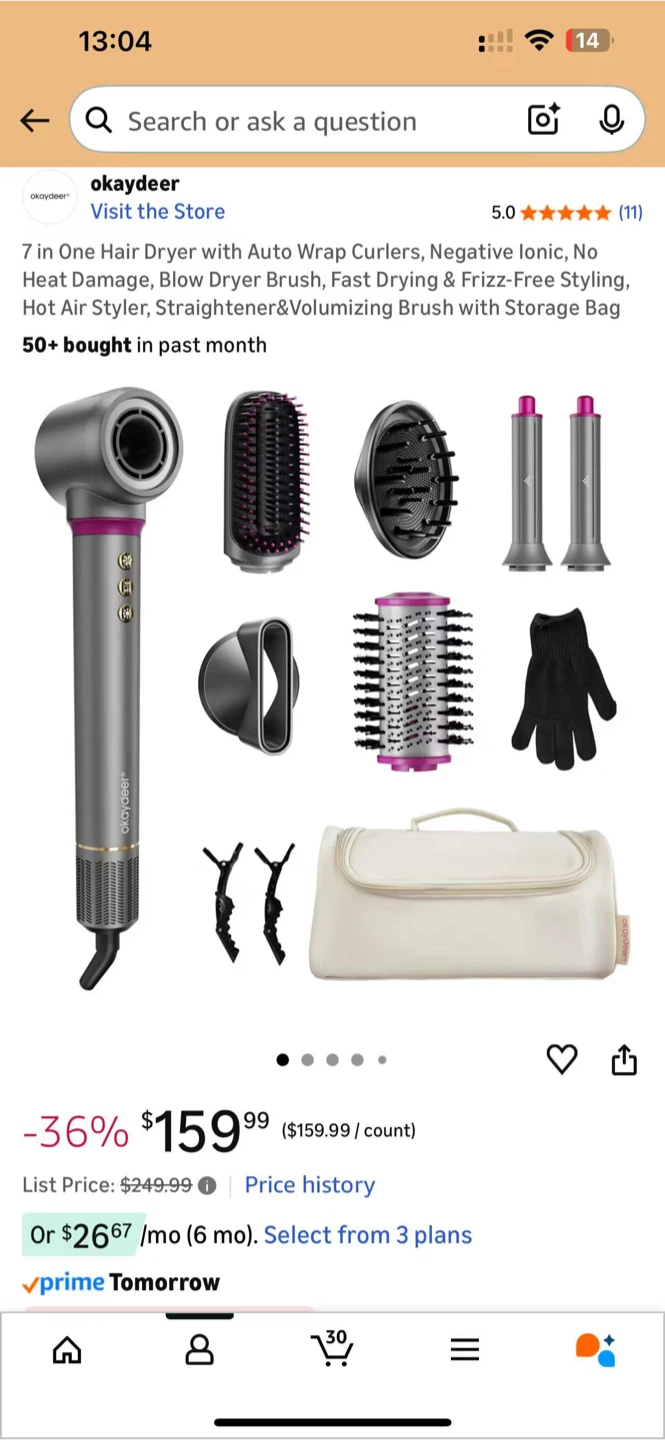 Okaydeer D1 Multi-Styler 7-in-1 Hair Tool Kit - NEW