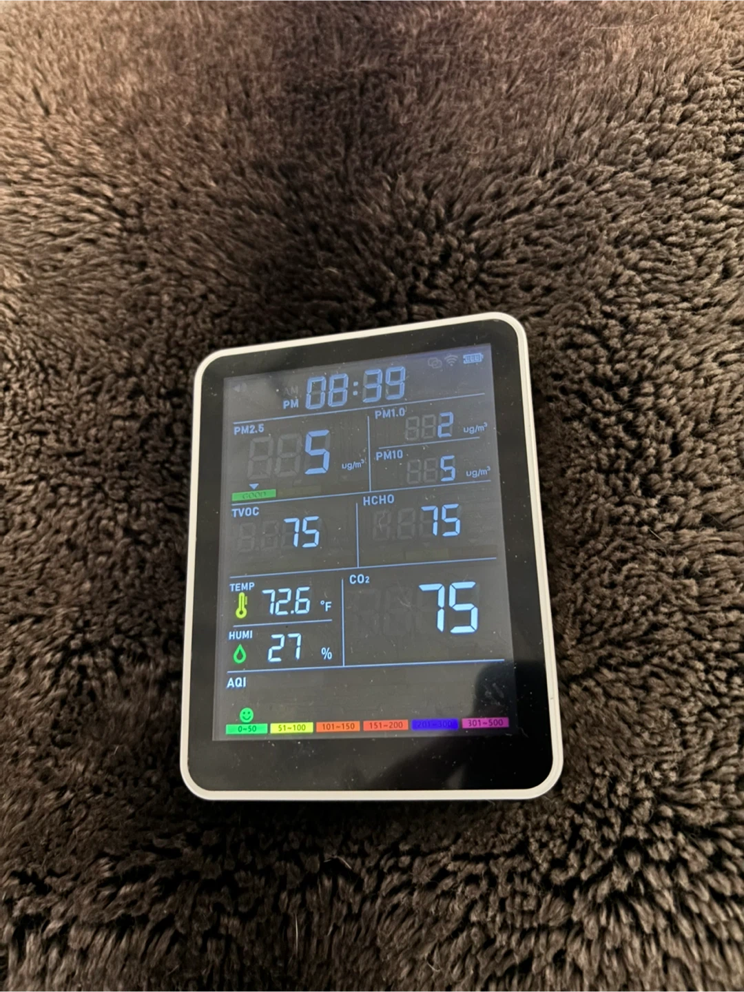 🧡AQI Air Quality Monitor - Apricot White - photo 3