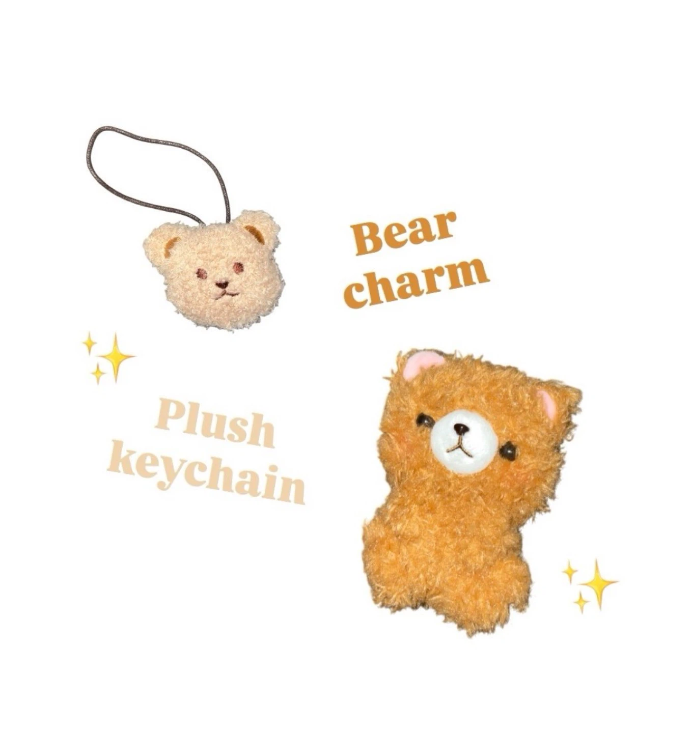 Cute Bear Print Canvas Zip Tote Bag + Charm, Plush Keychain - photo 2