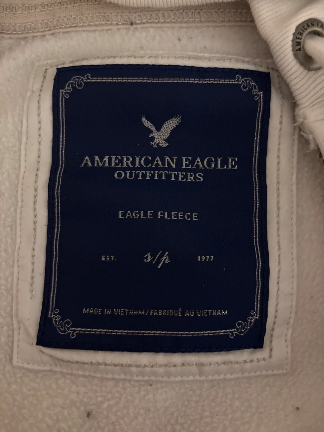 American Eagle Outfitters White Fleece Hoodie - S - photo 2