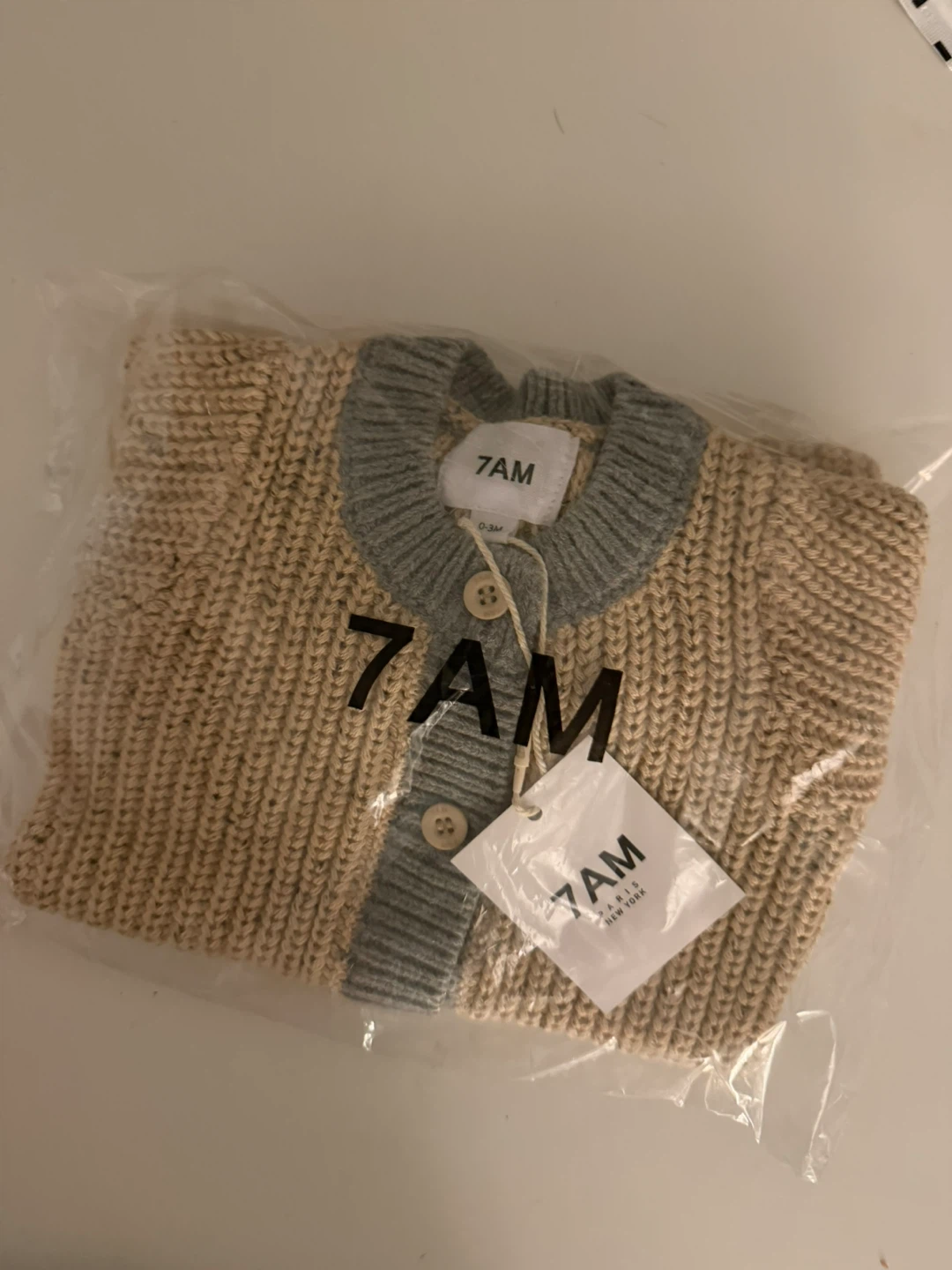 New 7AM Enfant Chunky Knit Jumpsuit 0-3M
