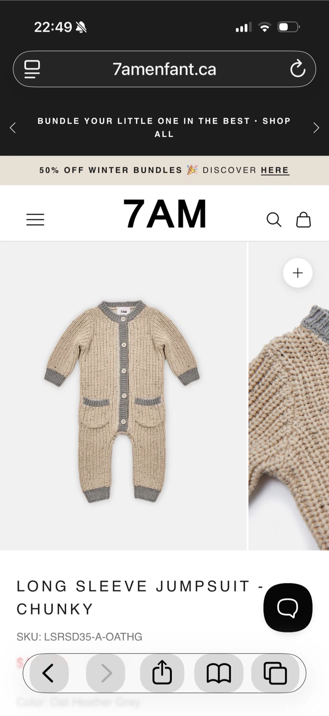 New 7AM Enfant Chunky Knit Jumpsuit 0-3M - photo 2