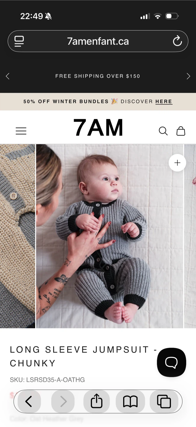 New 7AM Enfant Chunky Knit Jumpsuit 0-3M - photo 3