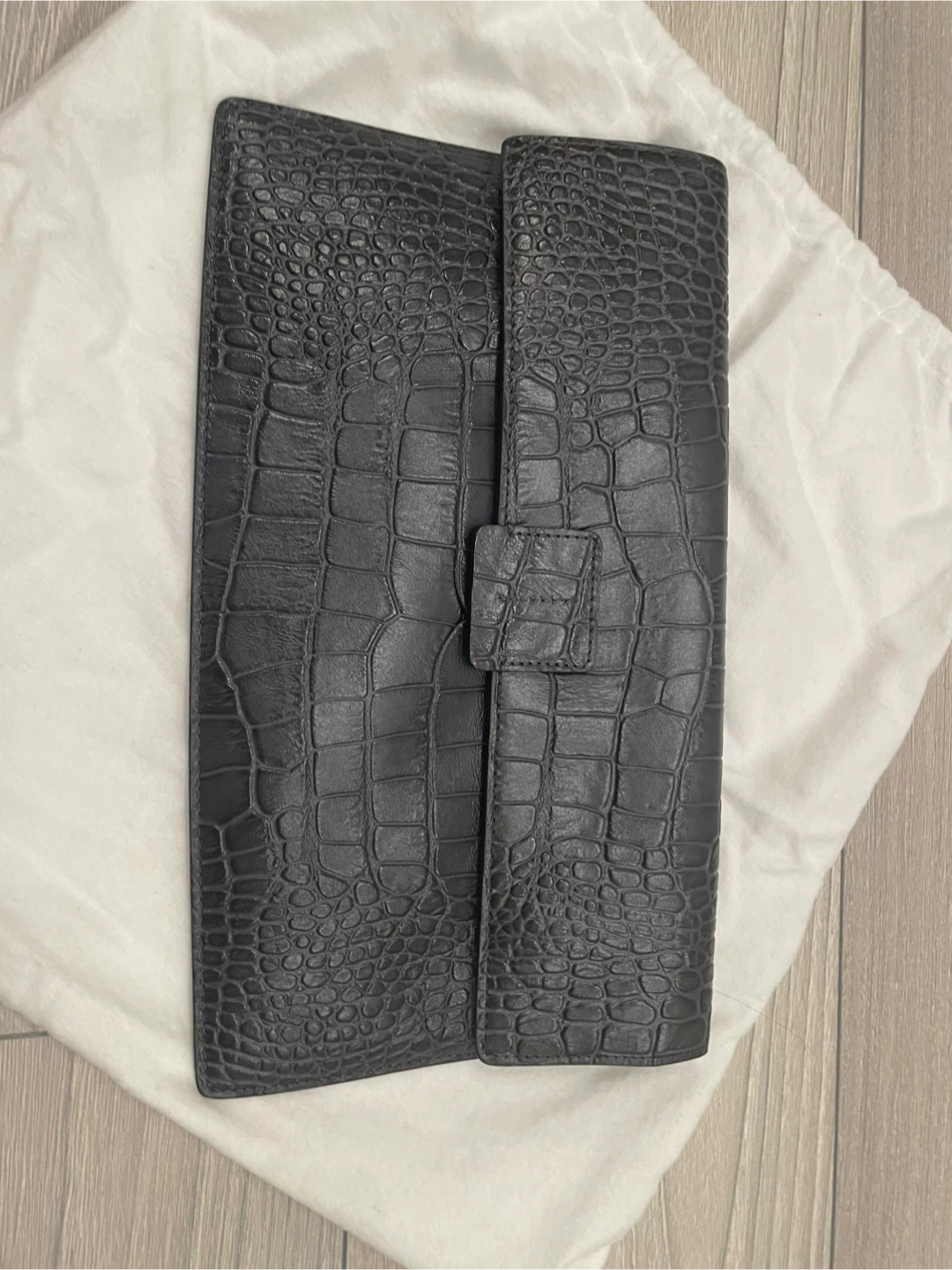 Danier leather navy Clutch Bag