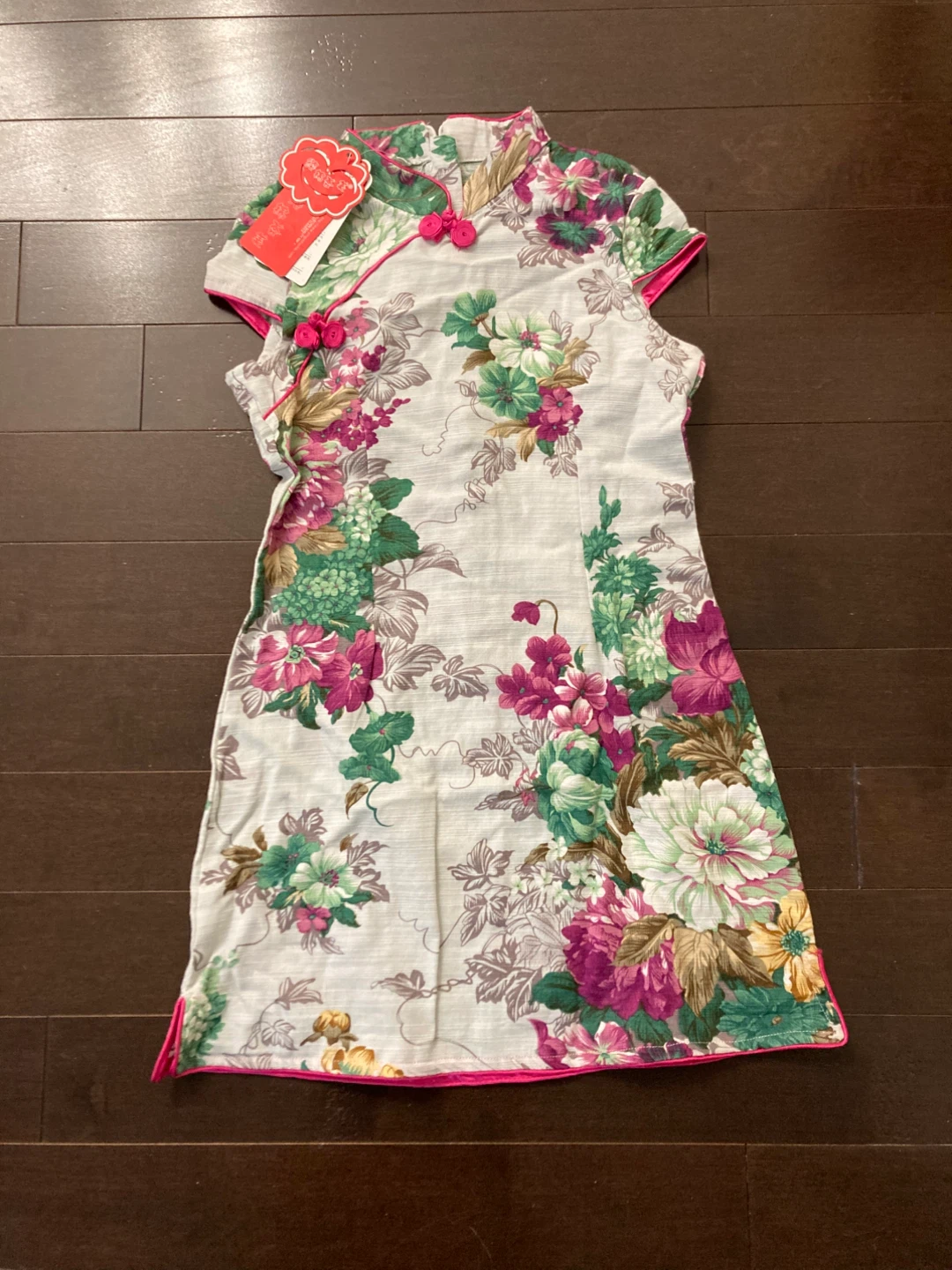 ❤️ Chinese Floral Dress - kids Size 130 (Fits ~8 yrs)