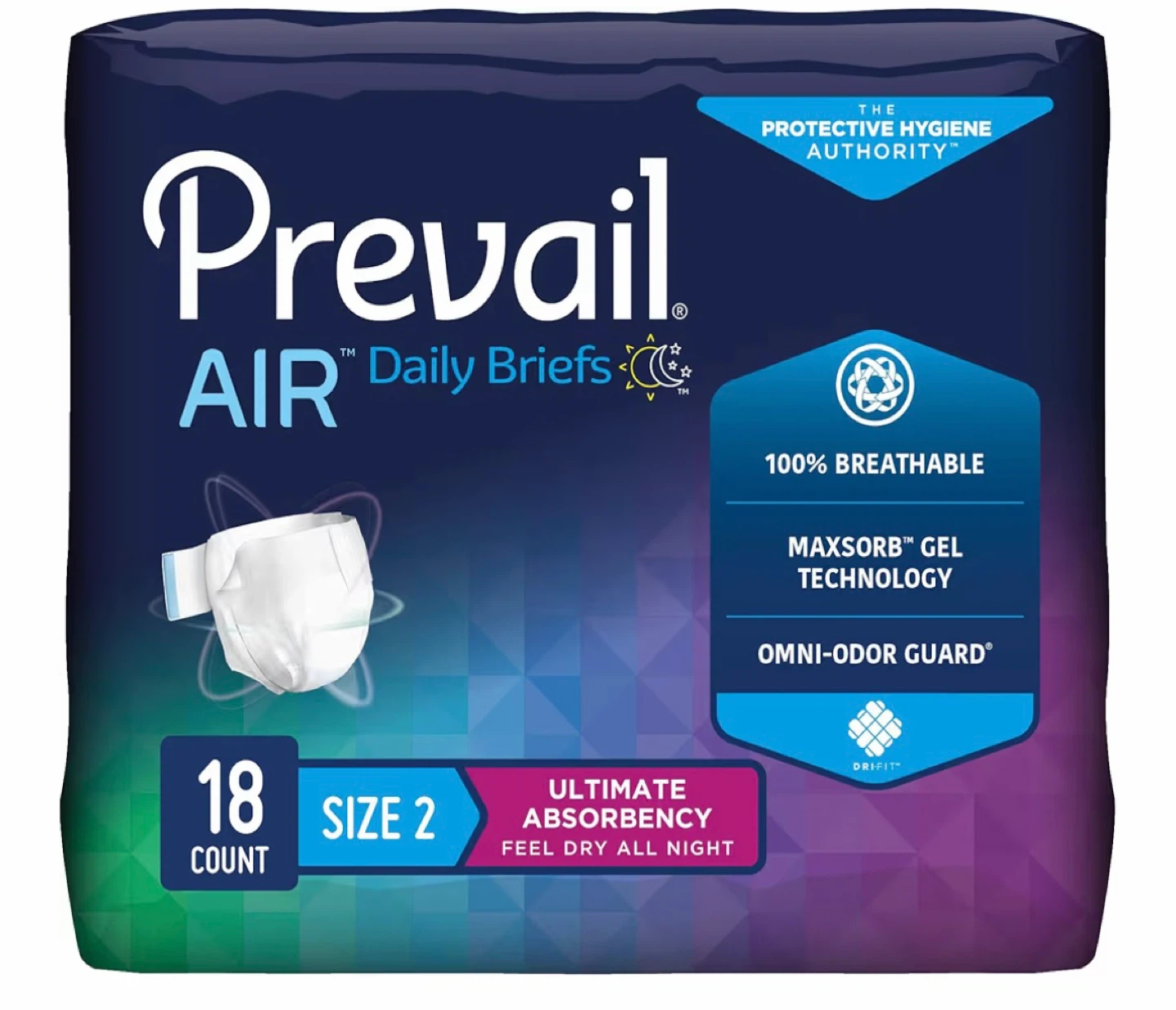 Prevail Air Overnight Briefs, Size 3 - photo 2