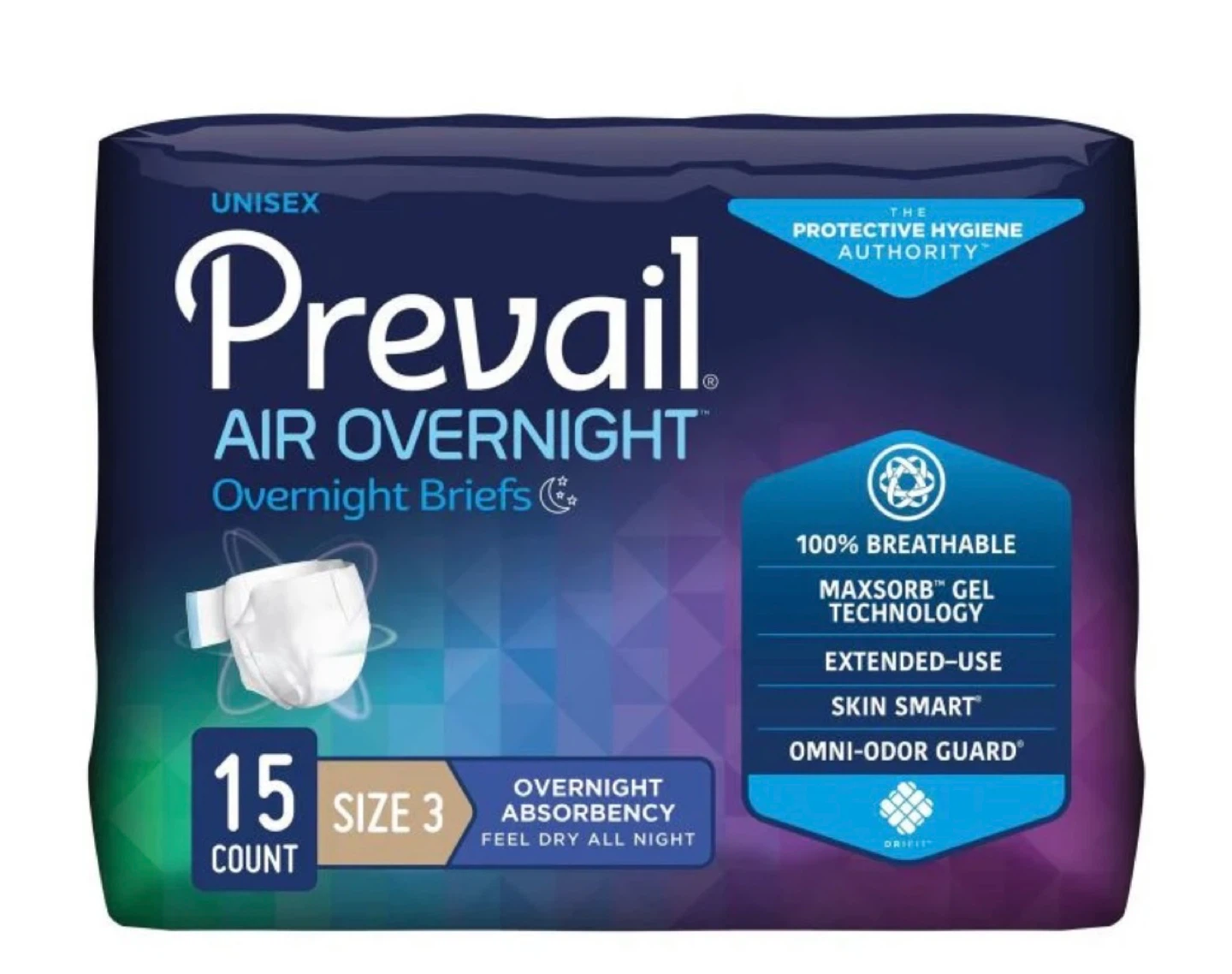 Prevail Air Overnight Briefs, Size 3 - photo 3