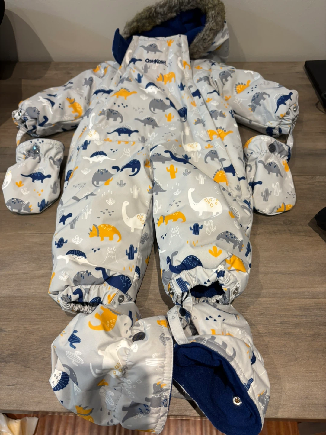 OshKosh Dinosaur Snowsuit with Mittens & Booties