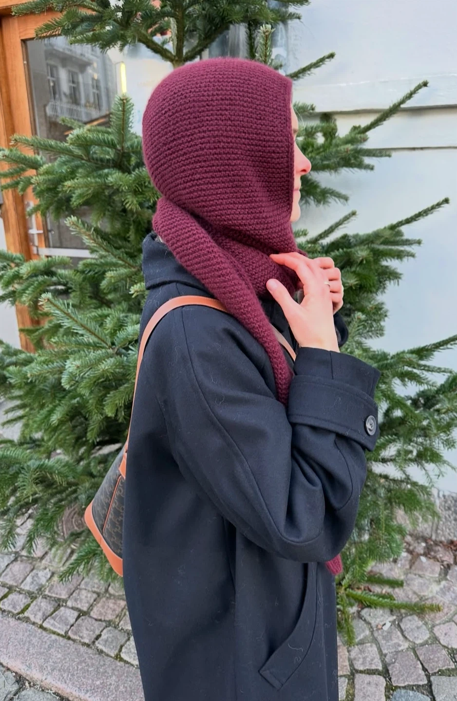 Handmade Knitted Hood/Scarf - colorful stripes - photo 5
