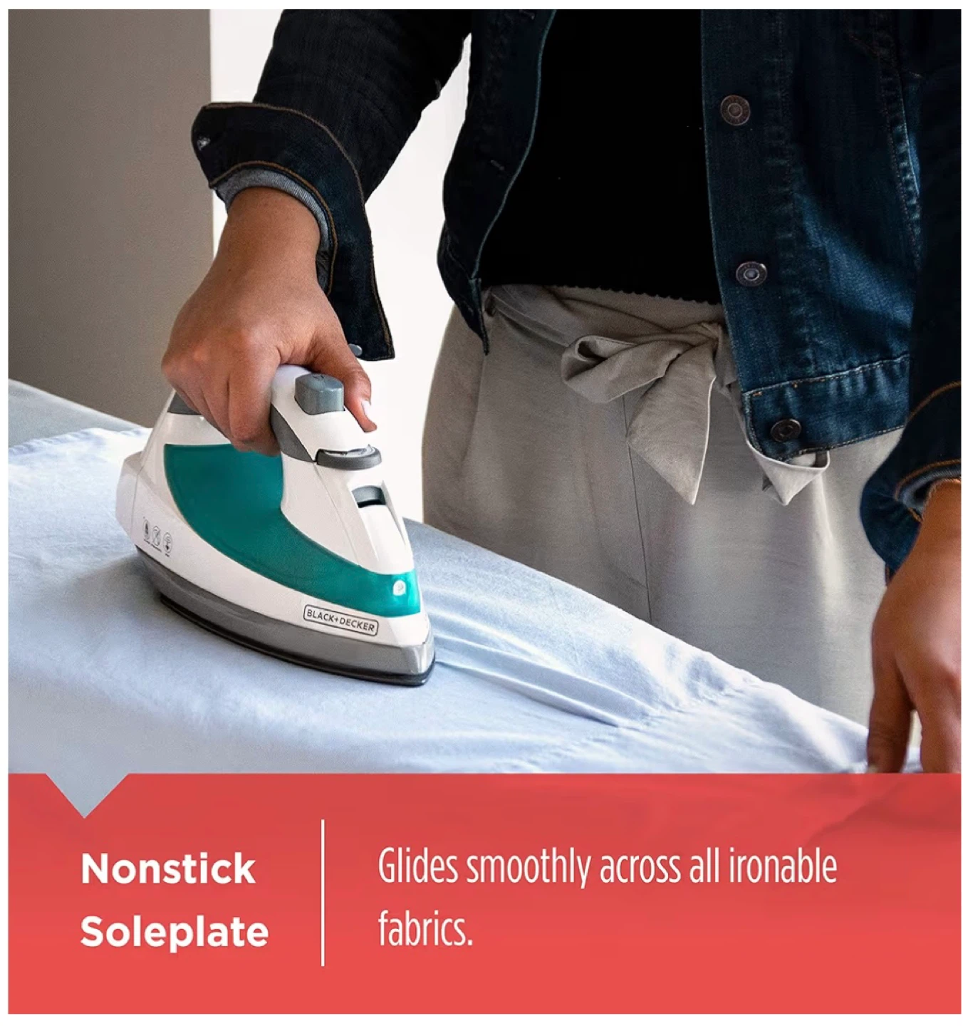 Black+Decker Easy Steam Iron - White/Teal - photo 4