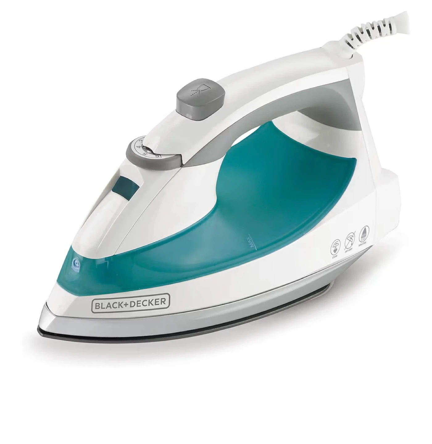 Black+Decker Easy Steam Iron - White/Teal